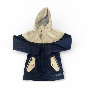 Burton Priscilla Women’s Snowboard Ski Jacket Navy Tan Size S Dryride